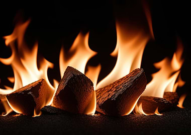 Burning Firewood