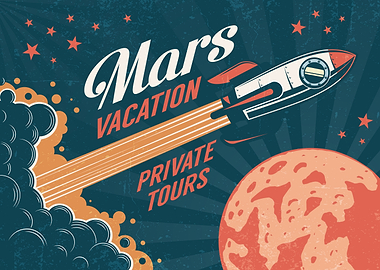 Mars Vacation Poster