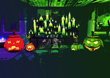 Halloween Pumpkin & Candles