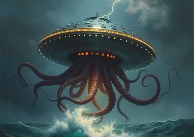USS Cthulhu UFO Tentacle Sea Monster
