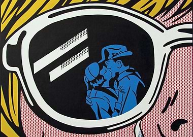 Pop Art Kissing Couple