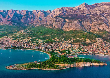 Coastal City with Mountains - Makarska