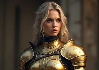 Queen's Guard Golden Armor Warrior
