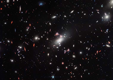 Galaxy Cluster in Deep Space