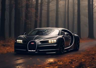 Bugatti Chiron in Forest