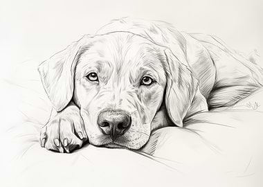 Labrador Pencil Drawing