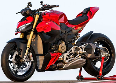 Red Ducati Streetfighter V4