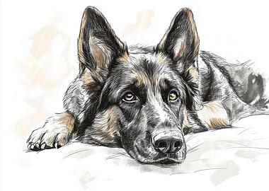 German Shepherd Portrait