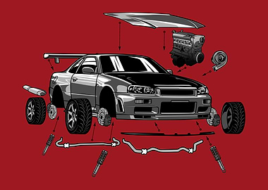 Nissan Skyline R34 Parts
