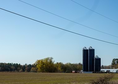 Silos in a Field
