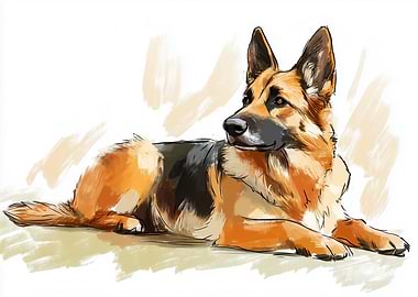 German Shepherd Portrait