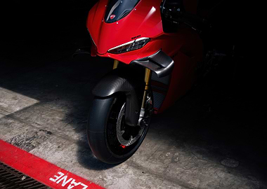 Red Ducati Motorcycle