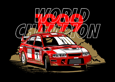 World Champion Rally Car Mitsubishi Lancer Evo