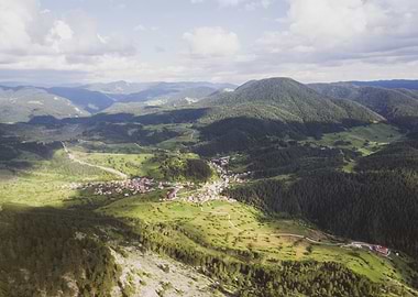 Mountain Village Aerial View