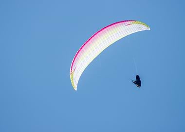 Paraglider in Blue Sky