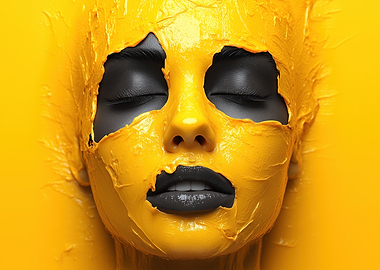 Yellow Paint Face
