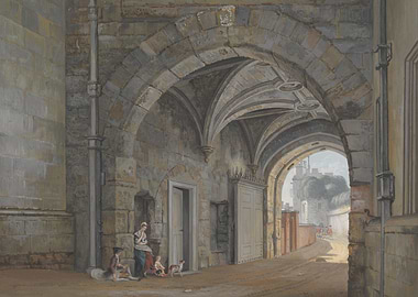 Stone Archway with Figures