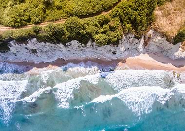 Aerial View of Coastal Cliffs