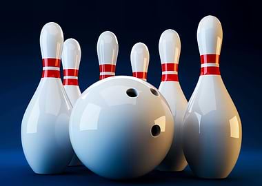 Bowling Ball and Pins