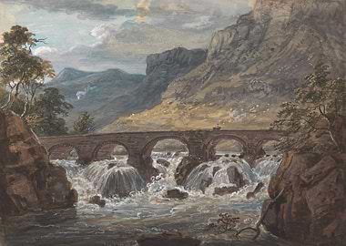 Stone Bridge Over Rapids