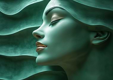 Green Woman Portrait