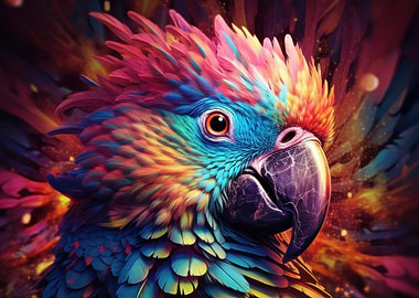 Metaphysical Parrot Portrait