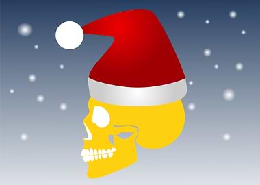 Skull in Santa Hat