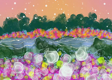 Abstract Ink Landscape