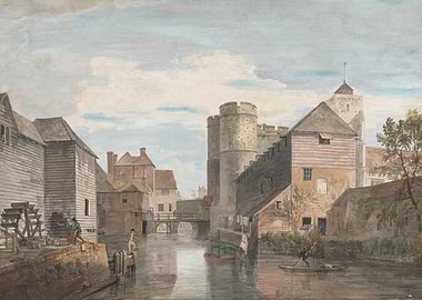 Waterfront Town Scene