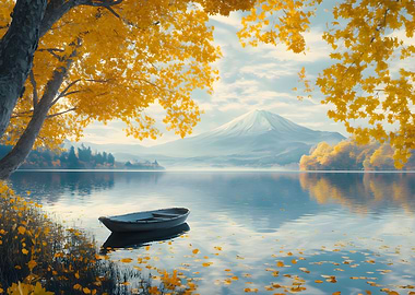 Mount Fuji Autumn Landscape