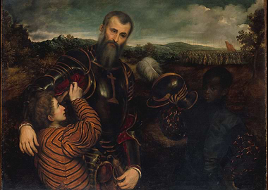 Knight with Page and Servant