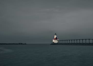 Lighthouse on a Cloudy Day