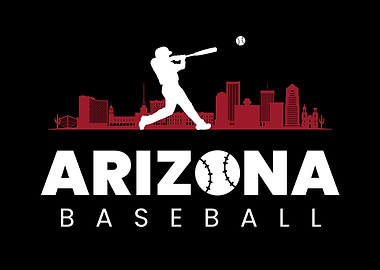 Arizona Baseball Minimalist City Skyline