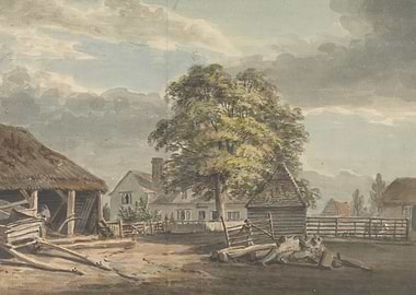 Countryside Cottage Watercolor