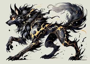 Black and Gold Fenrir