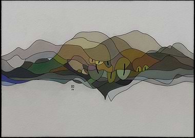Abstract Mountain Landscape