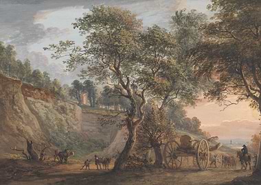 Countryside Landscape with Carriage