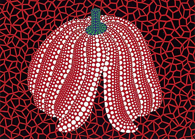 Red Pumpkin Dot Painting