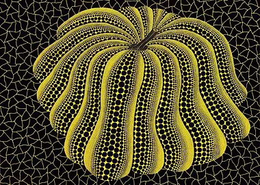 Yellow Pumpkin Dot Painting