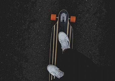 Longboard on Asphalt