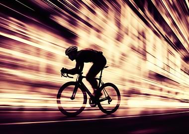 Bicycle Rider in Motion