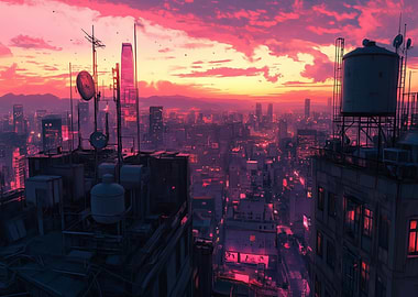 Cityscape Sunset