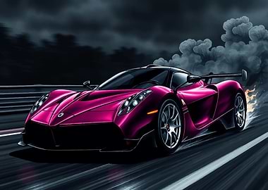 Pagani Huayra Supercar Speeding