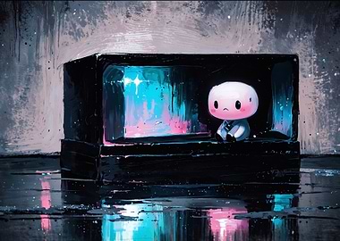 Lonely Figure in a Box