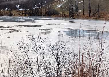 Frozen Lake Landscape