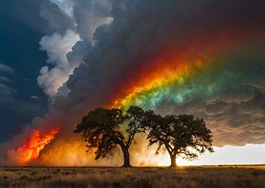 Rainbow Storm Clouds