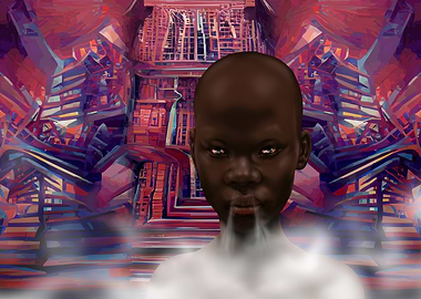 Abstract Portrait with Smoke