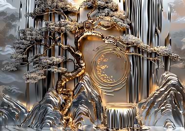 Metallic Japanese Garden