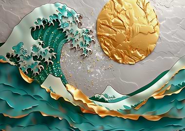 Gold Wave Art