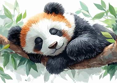 Sleeping Panda Cub
